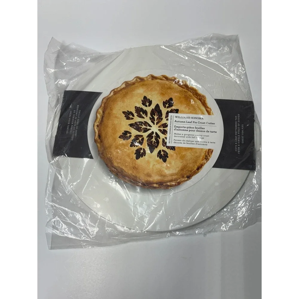 Williams-Sonoma Autumn Leaf Pie Crust Cutter Fall Lattice Top Tool 3560120 NEW